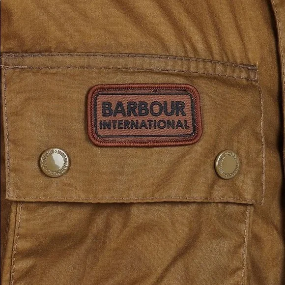 ❌SOLD❌ BARBOUR MWX1784SN31 Lightweight Sl International Waxed Cotton Sand Jacket - Picture 4 of 8